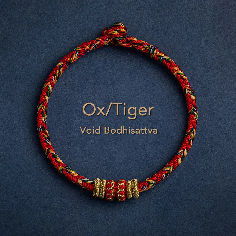 Handmade Chinese Zodiac Natal Buddha Luck Strength Braided String Bracelet - 2025's Top Trend