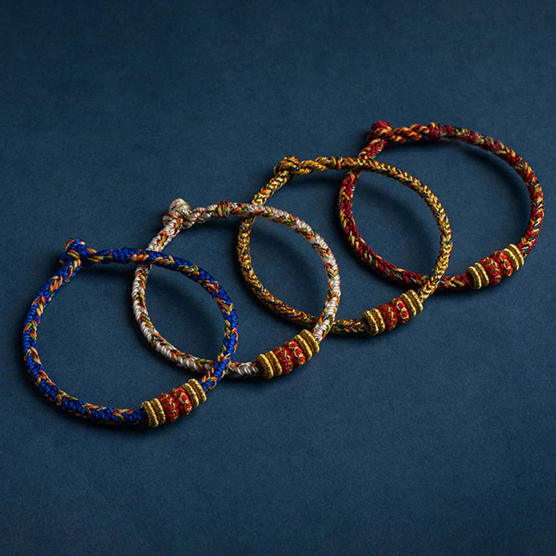Handmade Chinese Zodiac Natal Buddha Luck Strength Braided String Bracelet - 2025's Top Trend