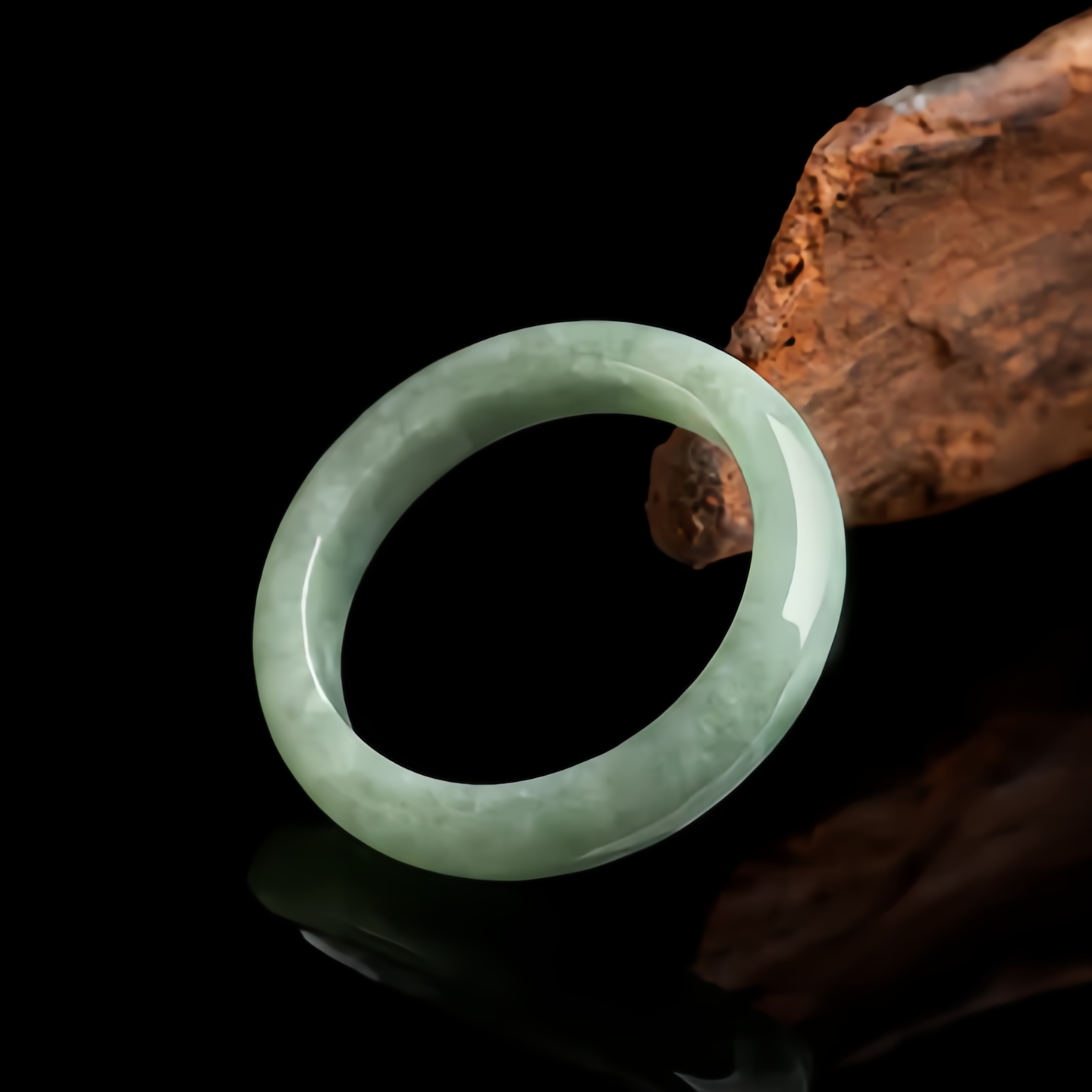 Natural Jade Wealth Ring Adjustable Feng Shui Jewelry - Handcrafted Gemstone Fengshui Ring for Women