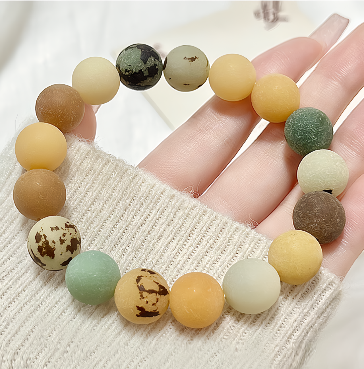 2025 New Arrival Natural White Bodhi Seed Zen Meditation Bracelet