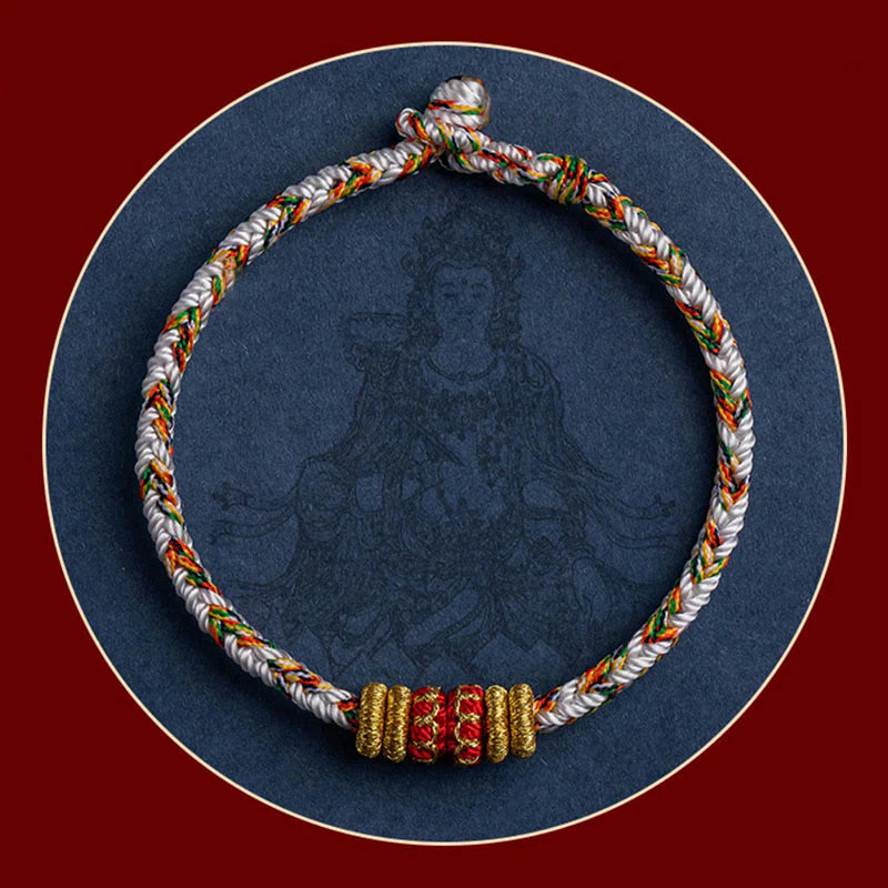 Handmade Chinese Zodiac Natal Buddha Luck Strength Braided String Bracelet - 2025's Top Trend
