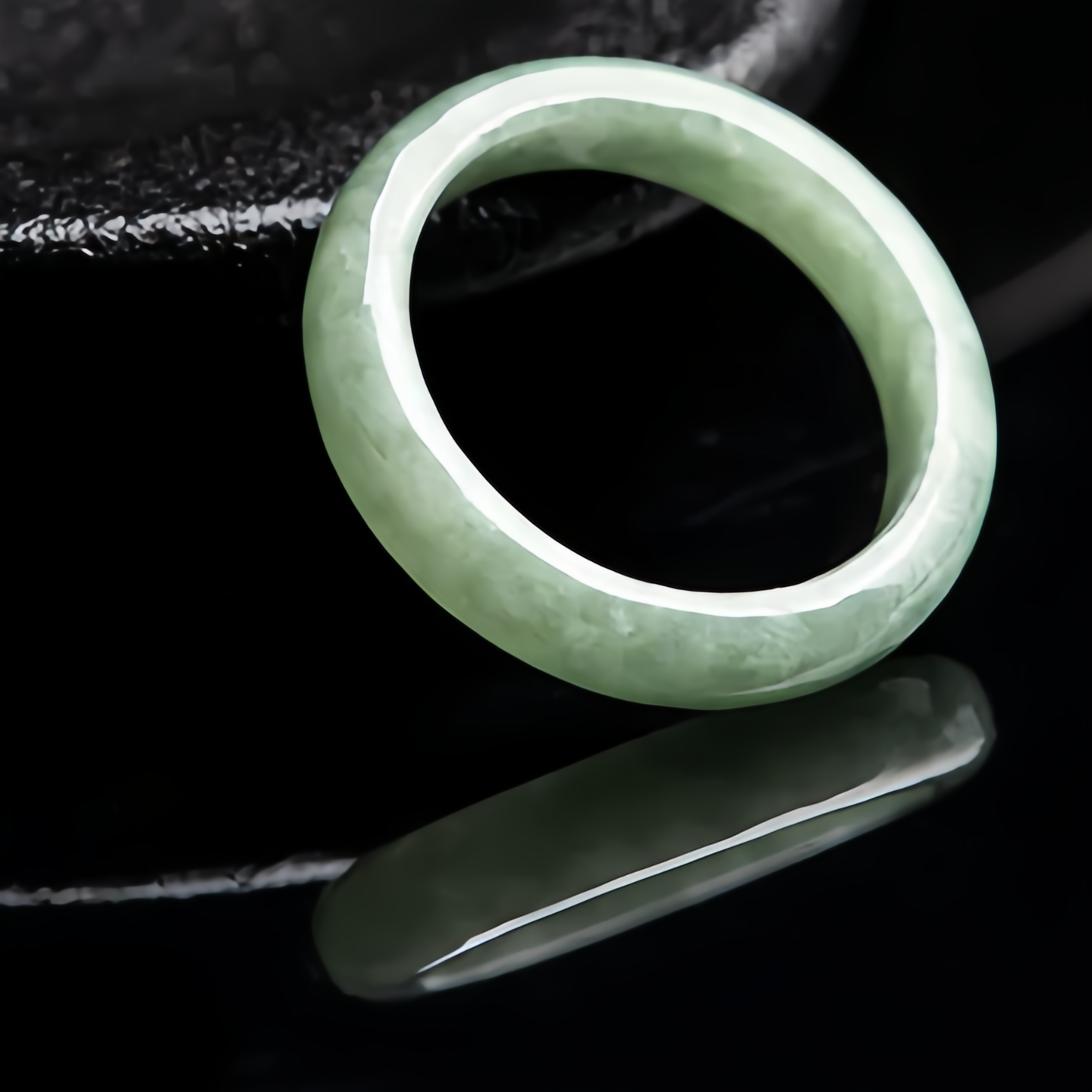 Natural Jade Wealth Ring Adjustable Feng Shui Jewelry - Handcrafted Gemstone Fengshui Ring for Women