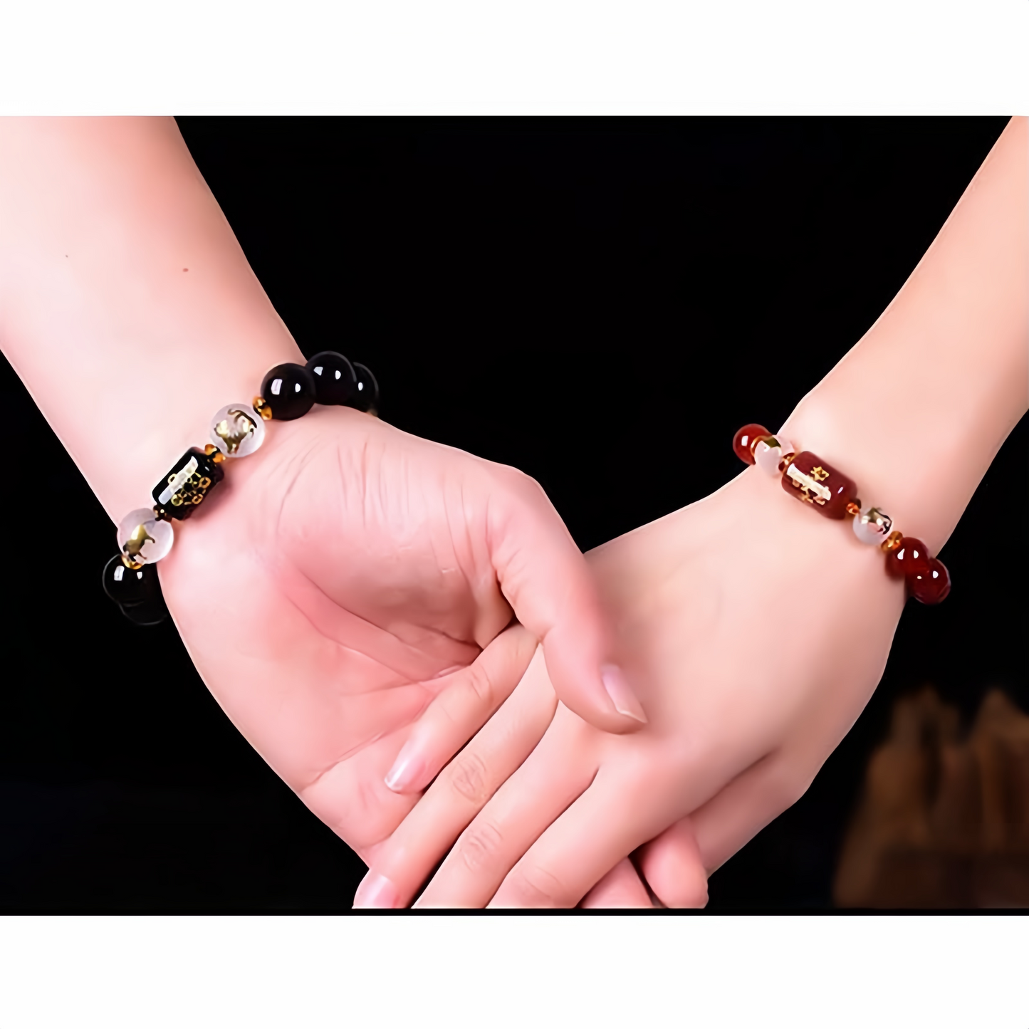 Chinese Zodiac Feng Shui Obsidian Five-Element Wealth Porsperity Bracelet
