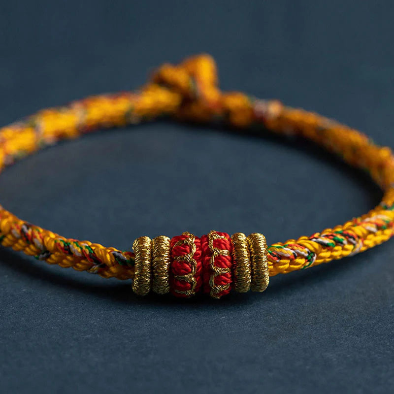 Handmade Chinese Zodiac Natal Buddha Luck Strength Braided String Bracelet - 2025's Top Trend