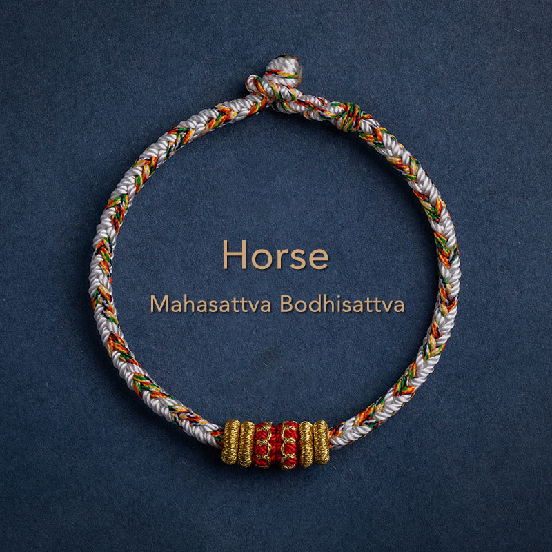 Handmade Chinese Zodiac Natal Buddha Luck Strength Braided String Bracelet - 2025's Top Trend
