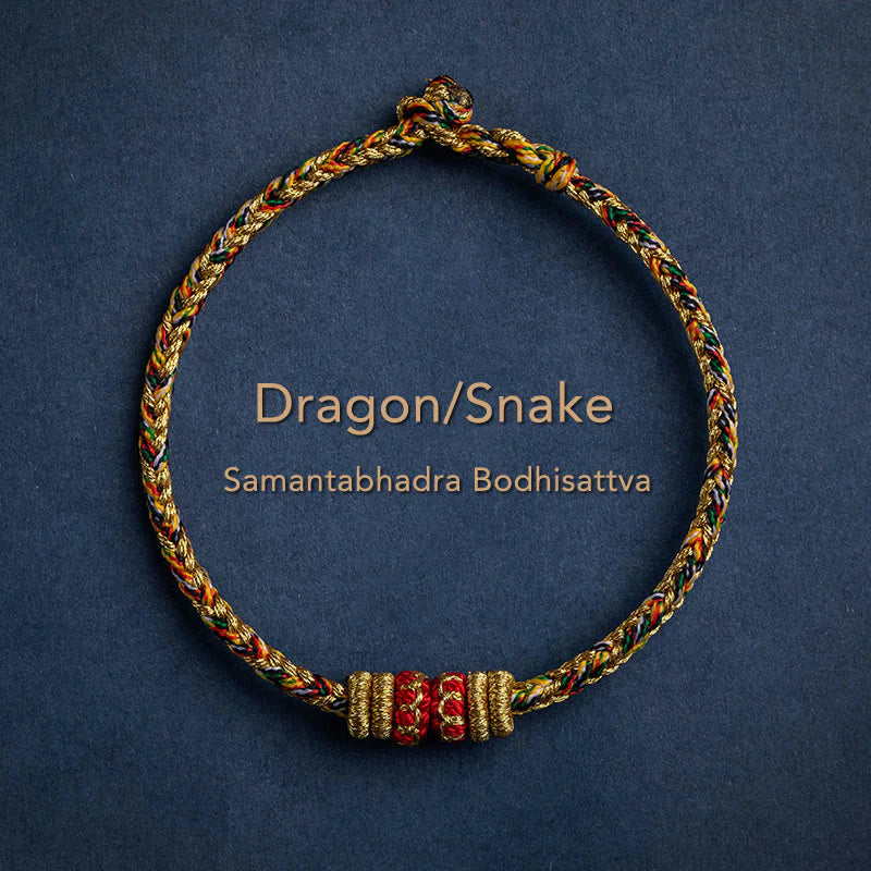 Handmade Chinese Zodiac Natal Buddha Luck Strength Braided String Bracelet - 2025's Top Trend