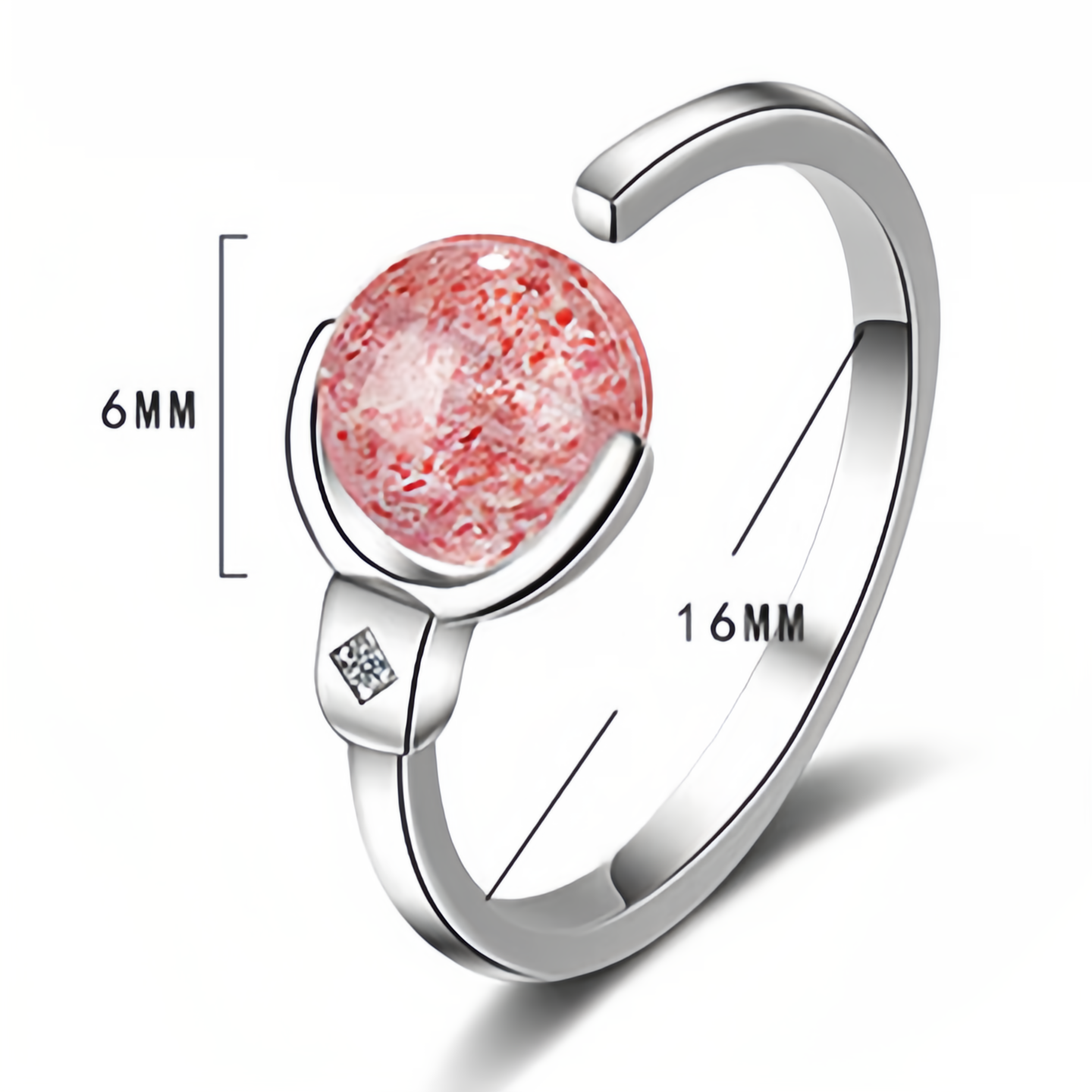 Pink Crystal Soothing Rotation Ring