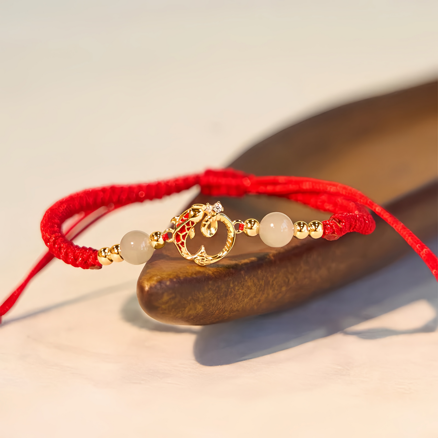 925 Sterling Silver Hetian Jade Cinnabar Koi Fish Year Of The Snake Protection Braided Bracelet