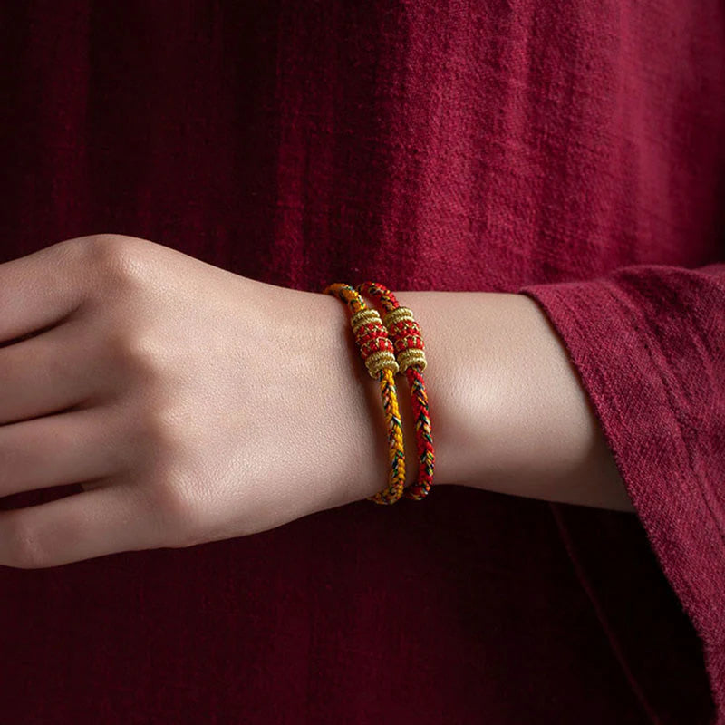 Handmade Chinese Zodiac Natal Buddha Luck Strength Braided String Bracelet - 2025's Top Trend