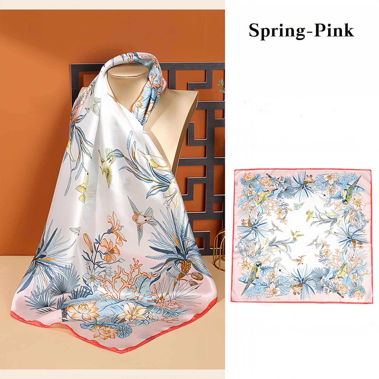 2025 New Arrival 100% Mulberry Silk Scarf Square - Lightweight Summer Versatile Elegant Decorative Neck Scarf for Women