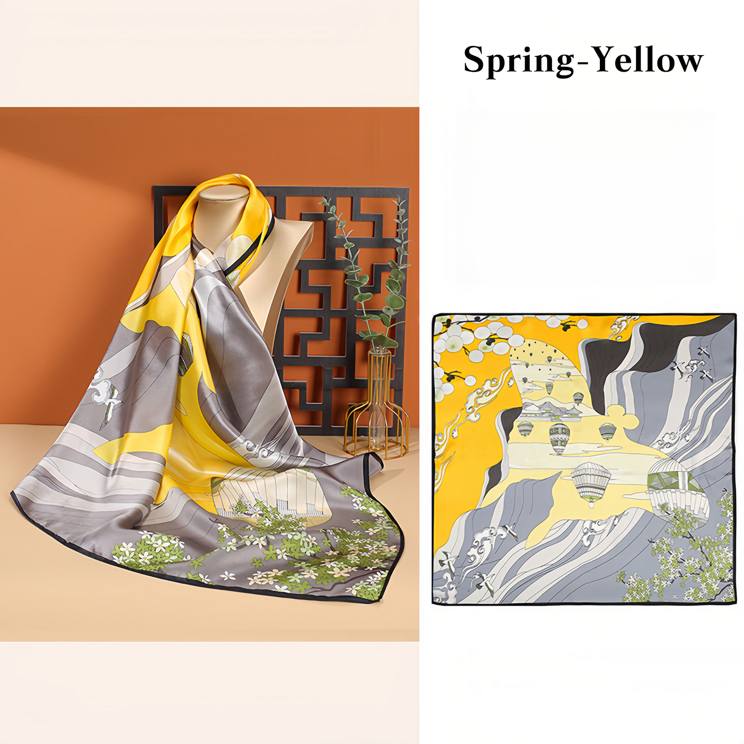2025 New Arrival 100% Mulberry Silk Scarf Square - Lightweight Summer Versatile Elegant Decorative Neck Scarf for Women