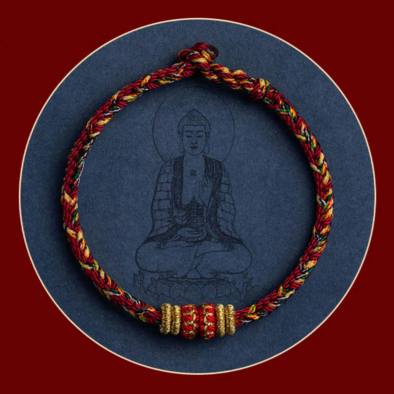 Handmade Chinese Zodiac Natal Buddha Luck Strength Braided String Bracelet - 2025's Top Trend