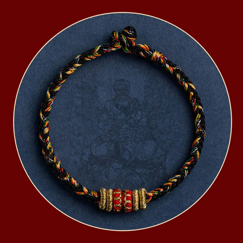 Handmade Chinese Zodiac Natal Buddha Luck Strength Braided String Bracelet - 2025's Top Trend
