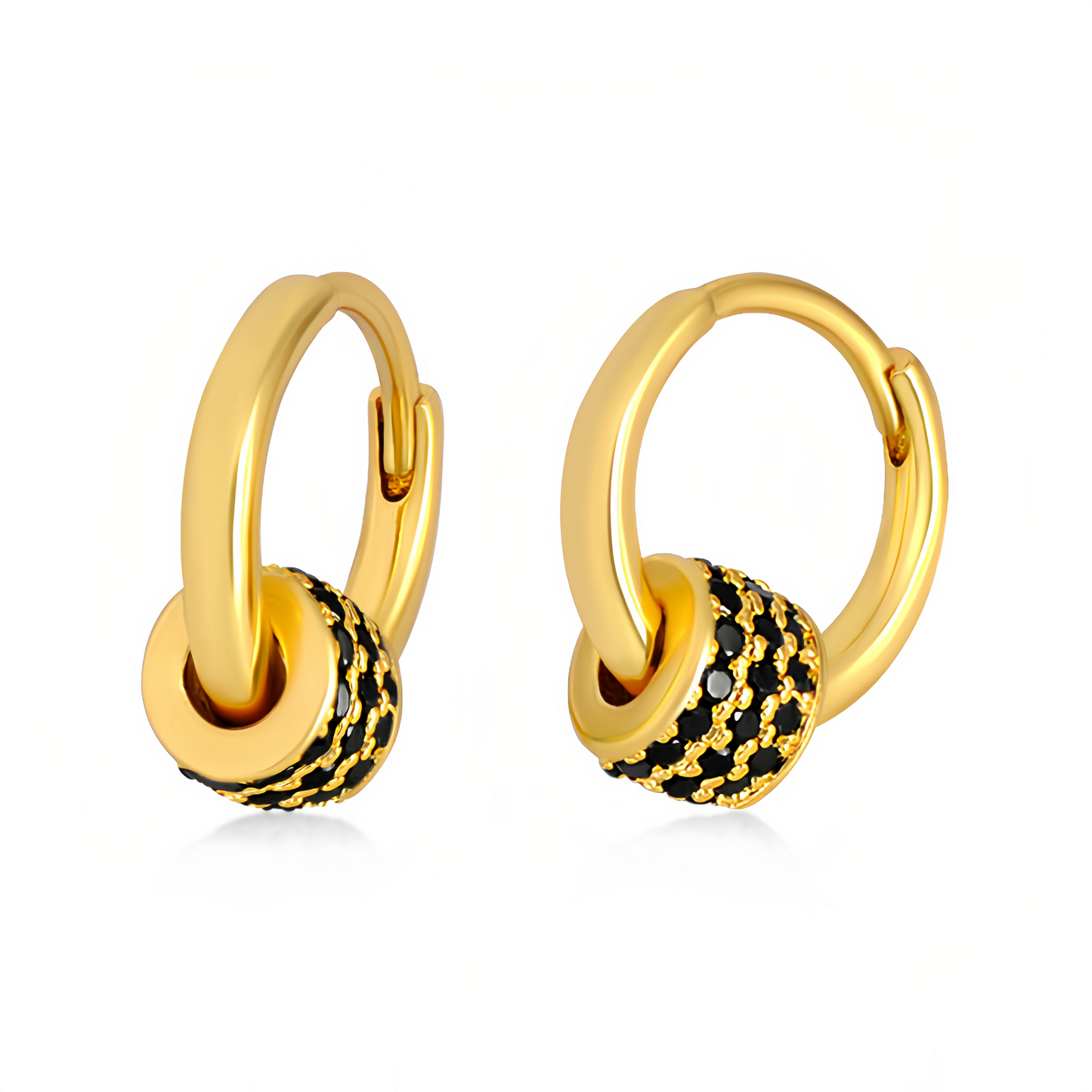 Agate Beaded Hoop Earrings - Detachable Drop Earrings, Colored Gemstone Jewelry