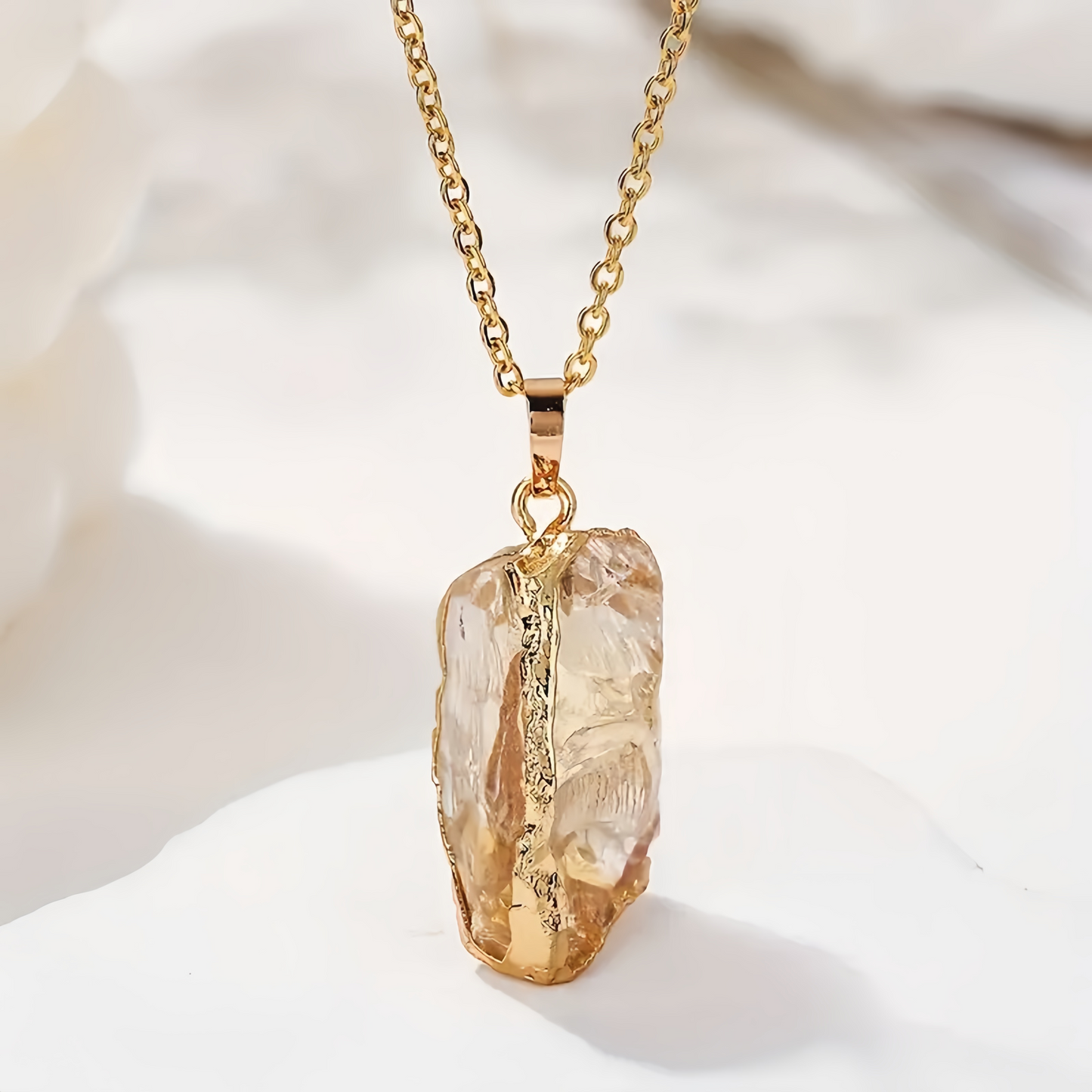 Handmade Natural Purple and Green Amethyst Crystal Necklace - Unique Fashion Jewelry