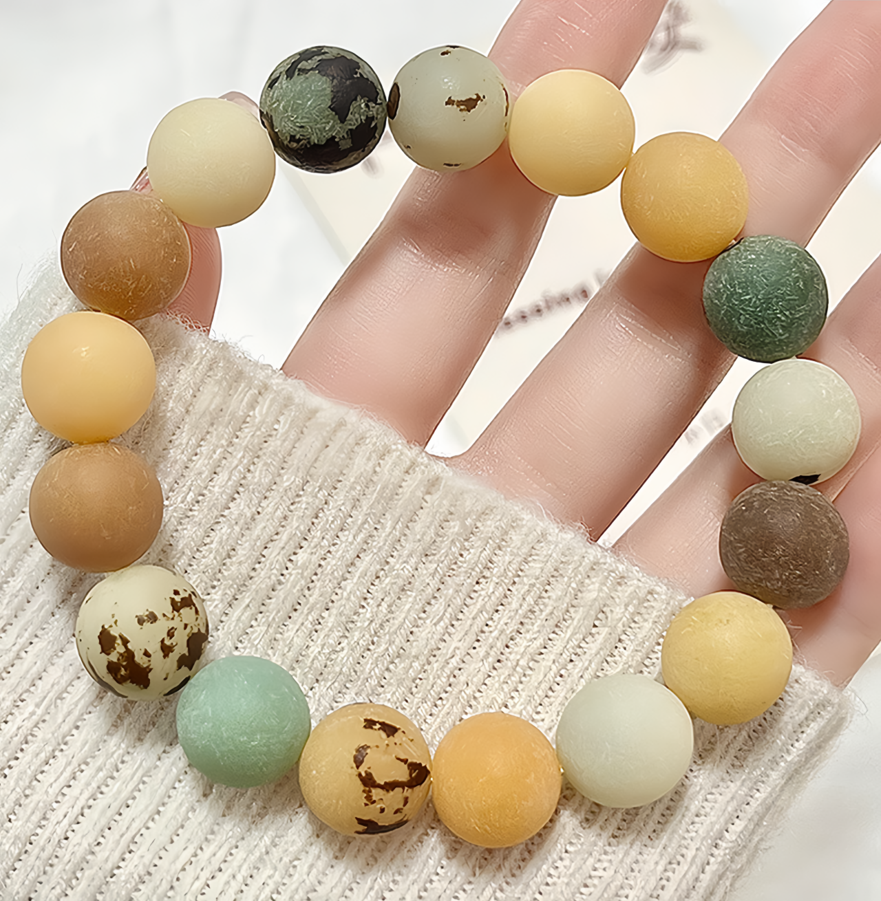 2025 New Arrival Natural White Bodhi Seed Zen Meditation Bracelet