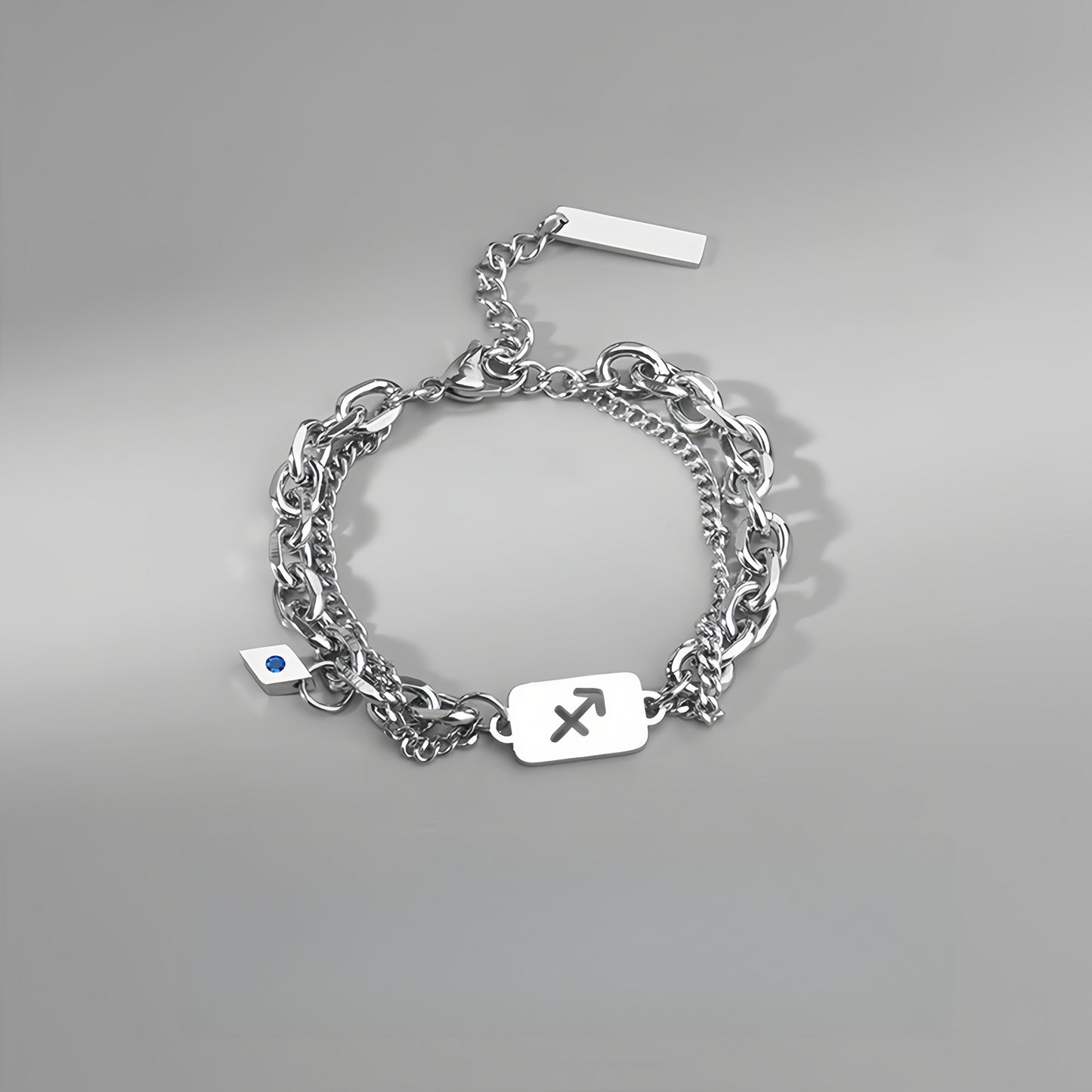 Titanium Steel 12 Zodiac Signs Peaceful Guardian Elegant Bracelet