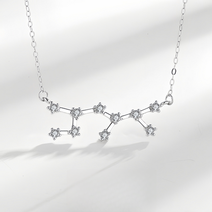 925 Sterling Silver Zodiac Astrological Blessing Pendant Necklace
