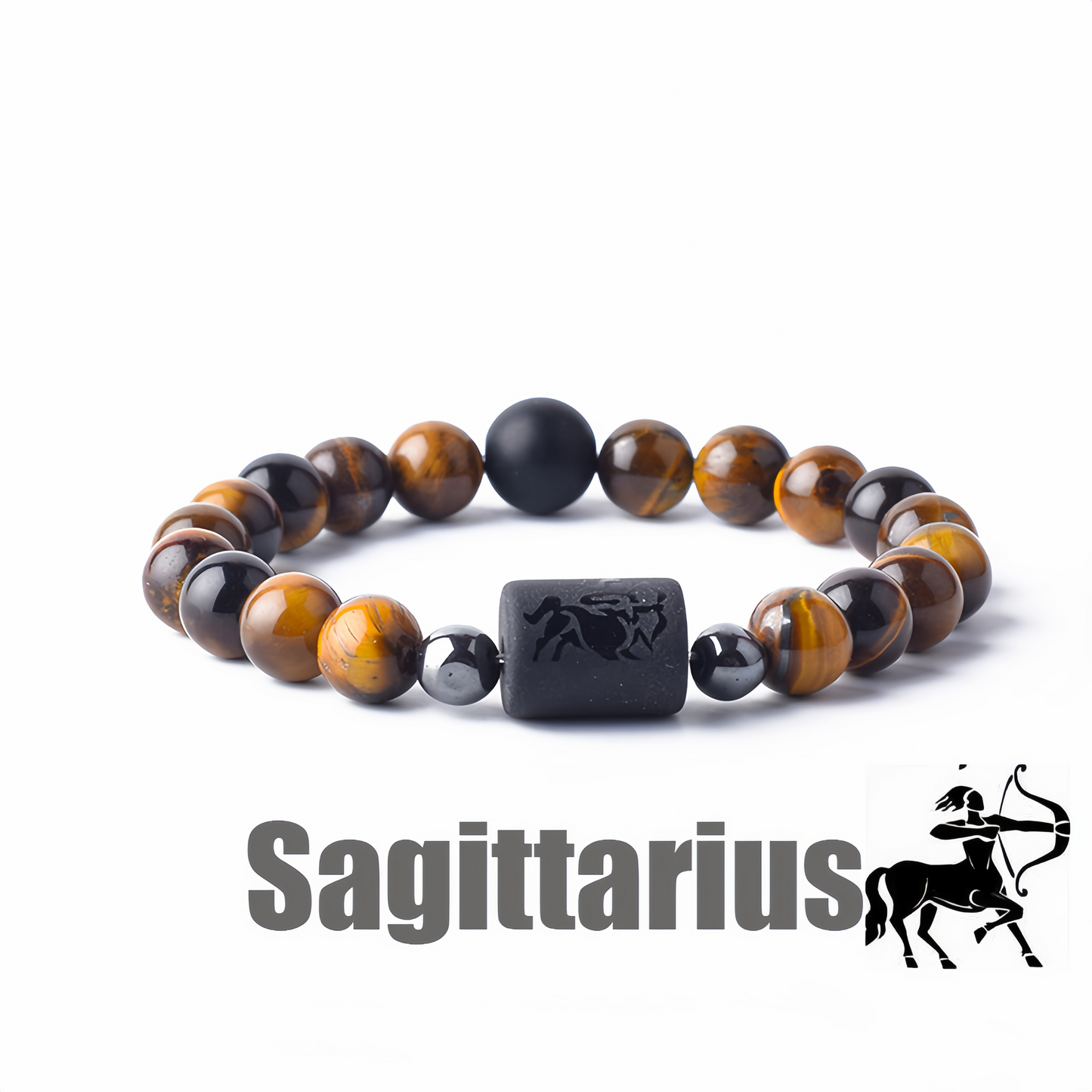 12 Zodiac Signs Obsidian Dynamic Protector Bracelet – Eternal Guardian Promise for Three Lives, Mystical and Elegantly Designed