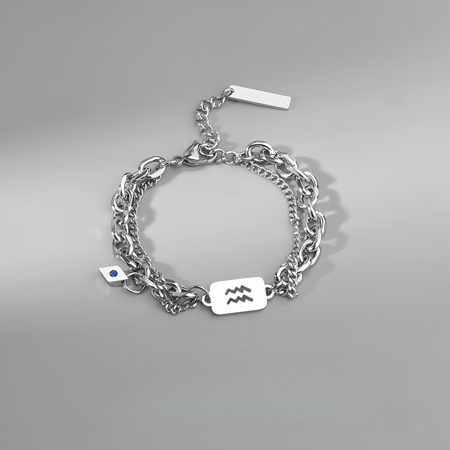 Titanium Steel 12 Zodiac Signs Peaceful Guardian Elegant Bracelet