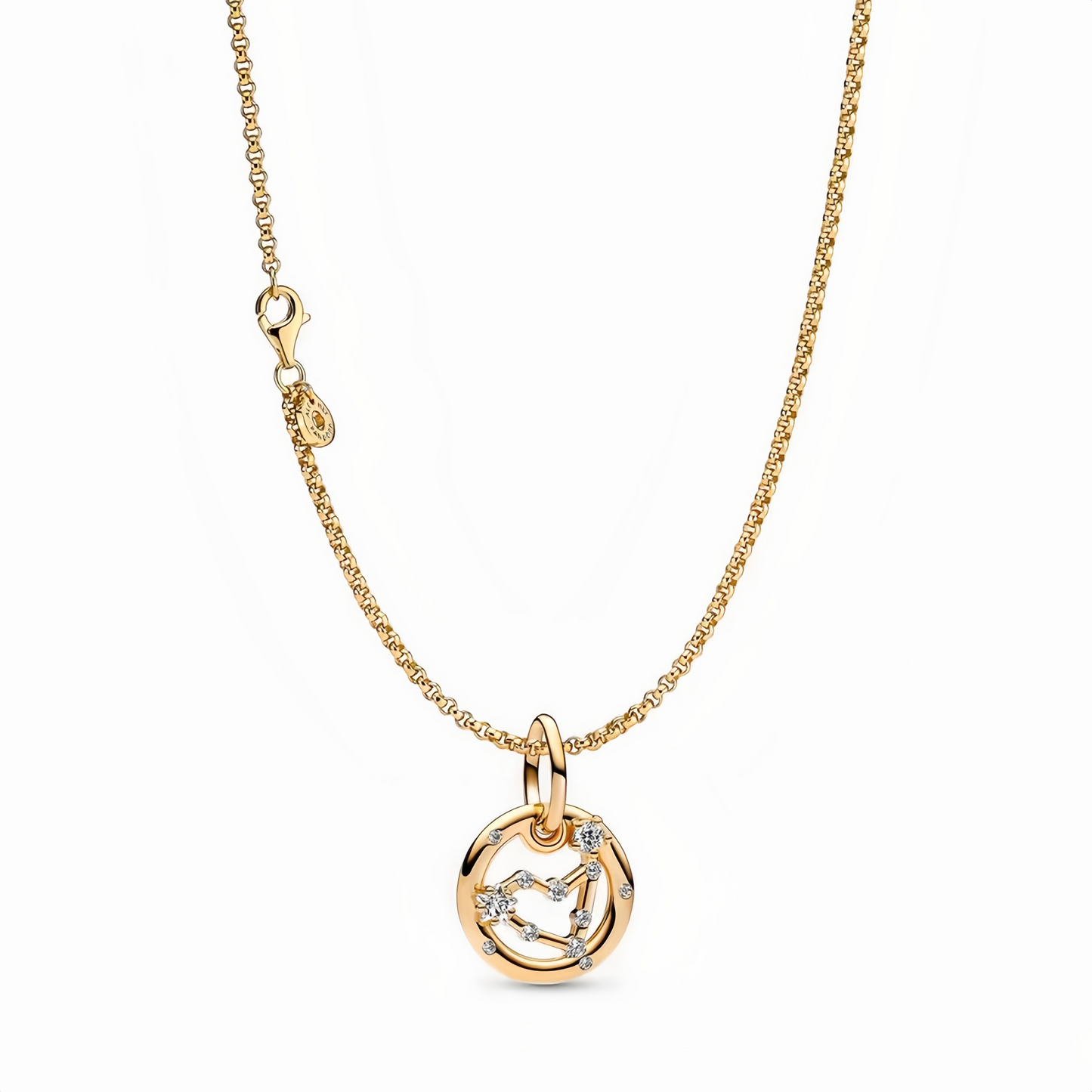 14K Gold-Plated Birthstone Constellations Zirconia Guardian Lucky Pendant Necklace