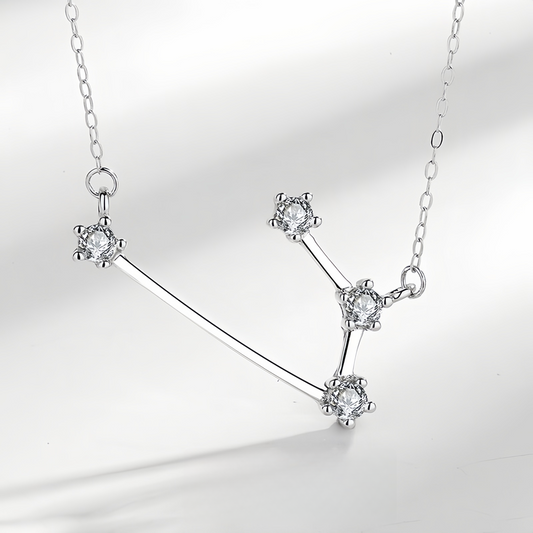 925 Sterling Silver Zodiac Astrological Blessing Pendant Necklace