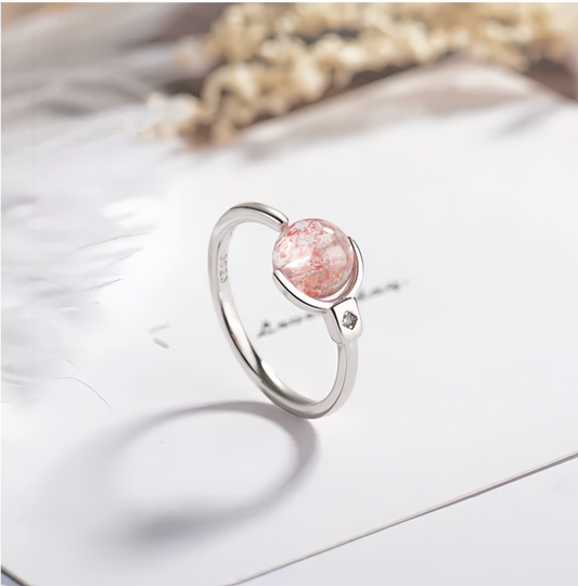 Pink Crystal Soothing Rotation Ring