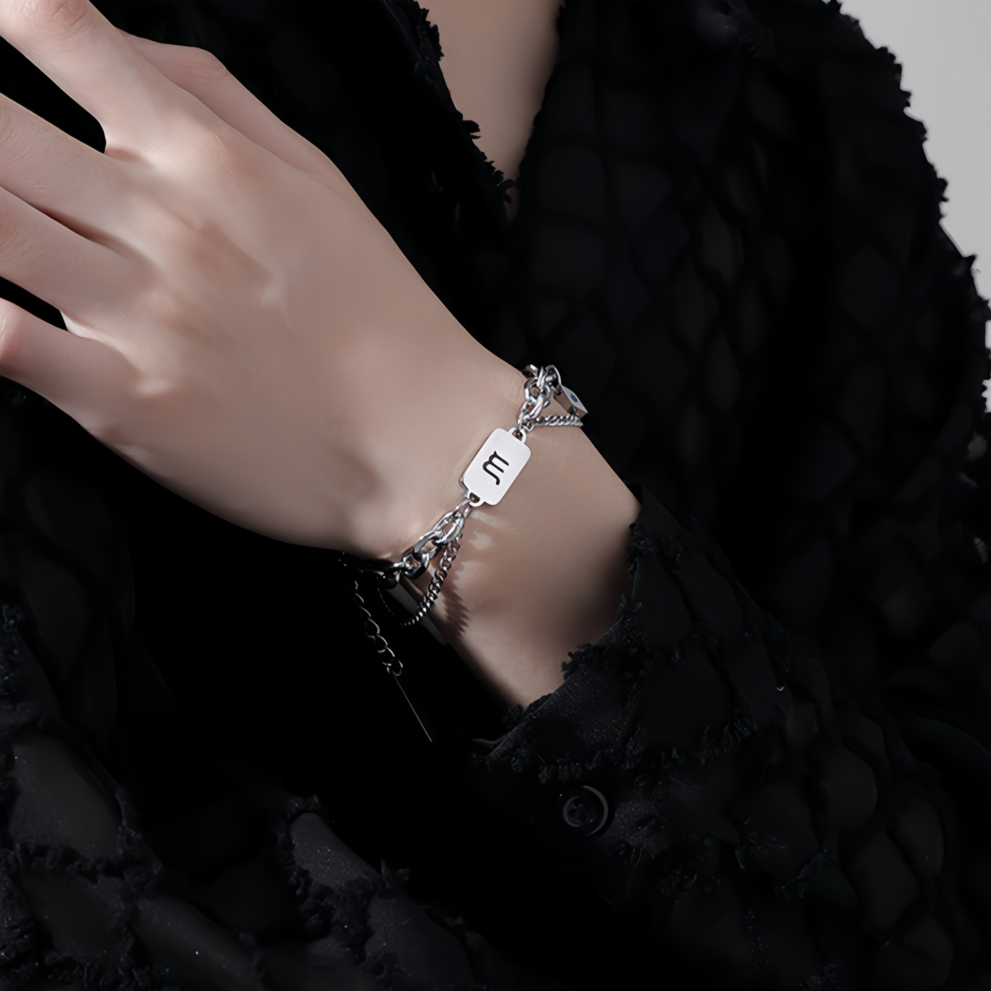Titanium Steel 12 Zodiac Signs Peaceful Guardian Elegant Bracelet