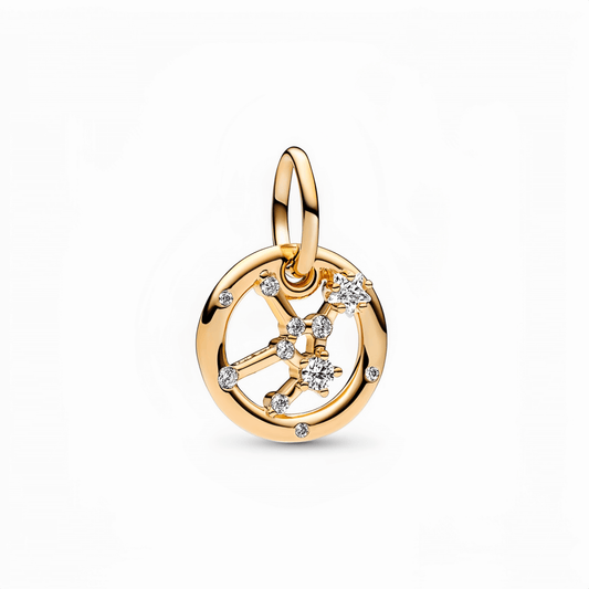 14K Gold-Plated Birthstone Constellations Zirconia Guardian Lucky Pendant Necklace