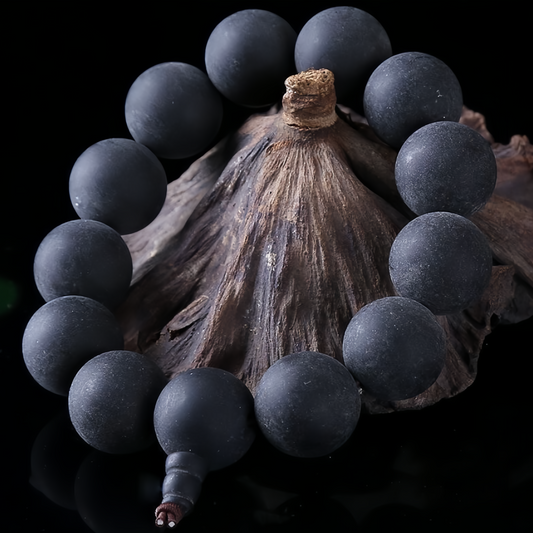 Natural Amber Medicinal Beads Agarwood Scented Buddhist Mala Bracelet