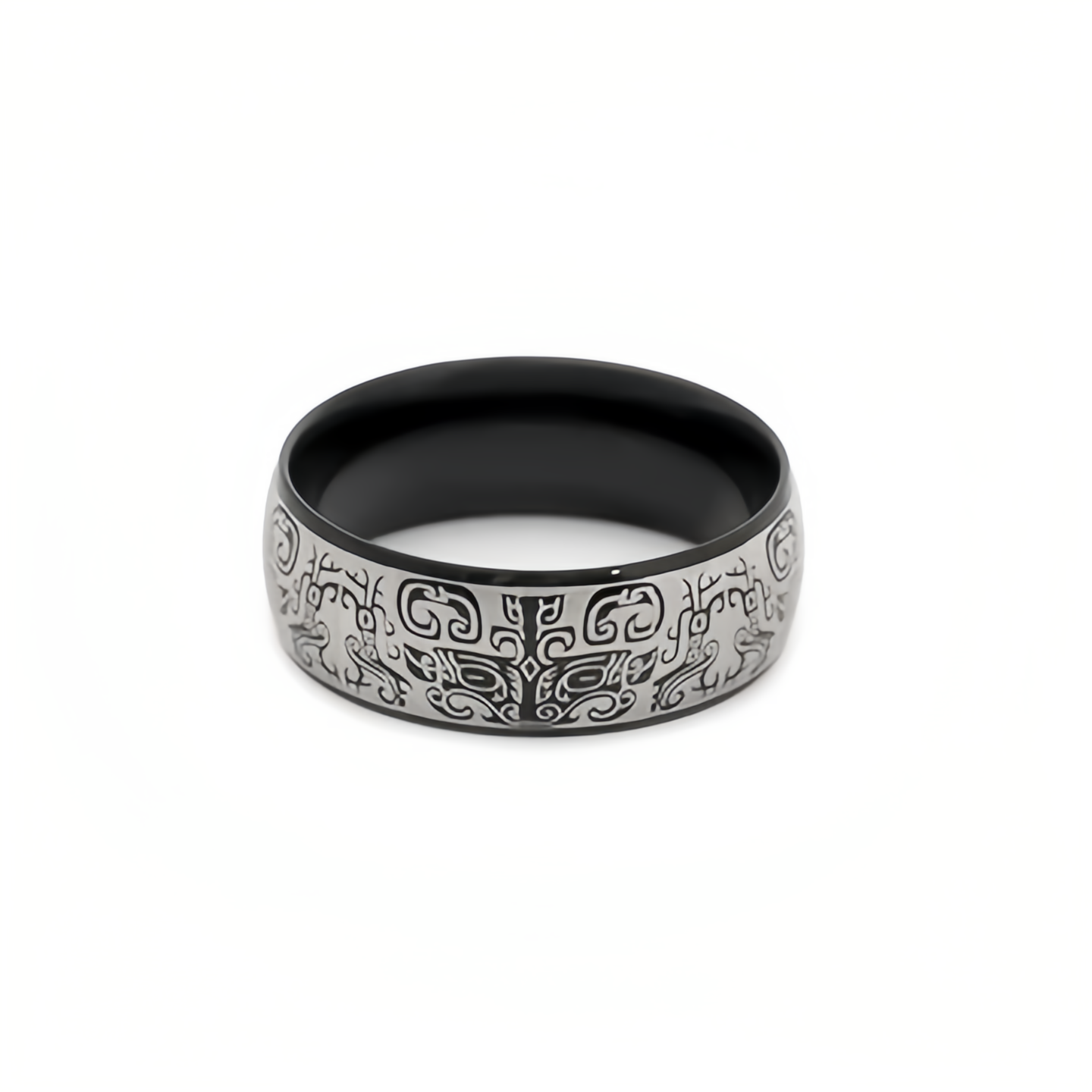 Lucky Mythological Creature Taotie Wealth Titanium Steel Ring