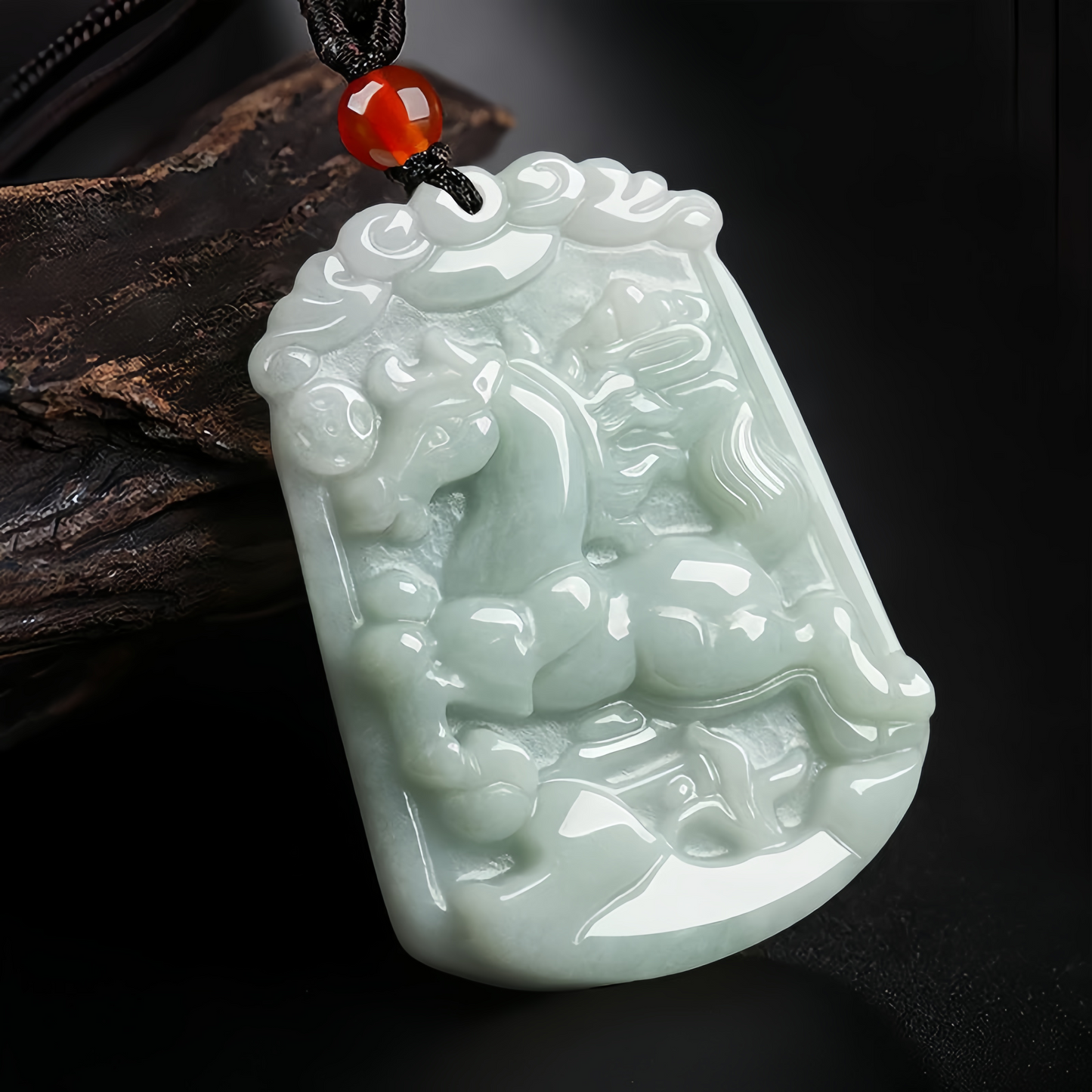 Handmade Natural Jade 12 Chinese Zodiac Abundance Amulet Pendant Necklace