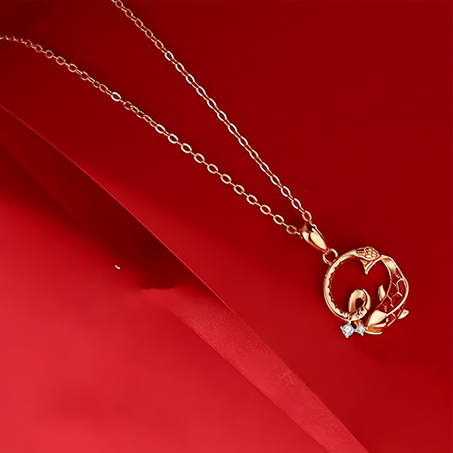 925 Sterling Silver Koi Fish Year Of The Snake Blessing Necklace Pendant – Symbol of Good Luck and Prosperity