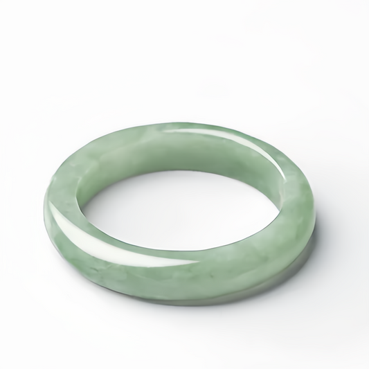 Natural Jade Wealth Ring Adjustable Feng Shui Jewelry - Handcrafted Gemstone Fengshui Ring for Women
