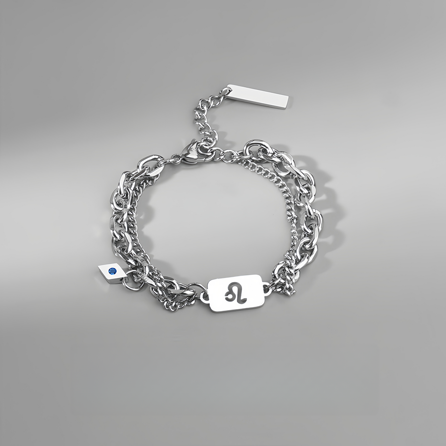 Titanium Steel 12 Zodiac Signs Peaceful Guardian Elegant Bracelet
