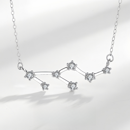 925 Sterling Silver Zodiac Astrological Blessing Pendant Necklace