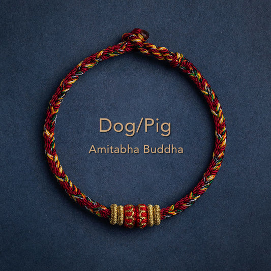 Handmade Chinese Zodiac Natal Buddha Luck Strength Braided String Bracelet -  2025's Top Trend