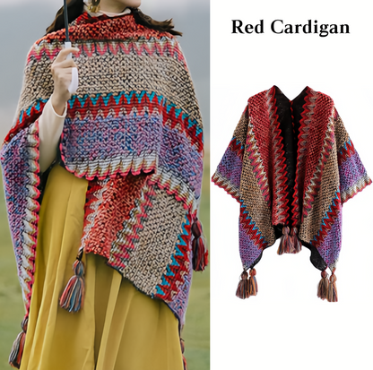 Tibetan Shawl Knitting Warm Cloak Tibetan Tassel Scarf