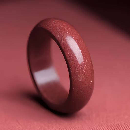 Handmade Cinnabar Om Mani Padme Hum Six Syllable True Words Cloud Pattern Buddhist Symbol Jewelry Ring for Men Women