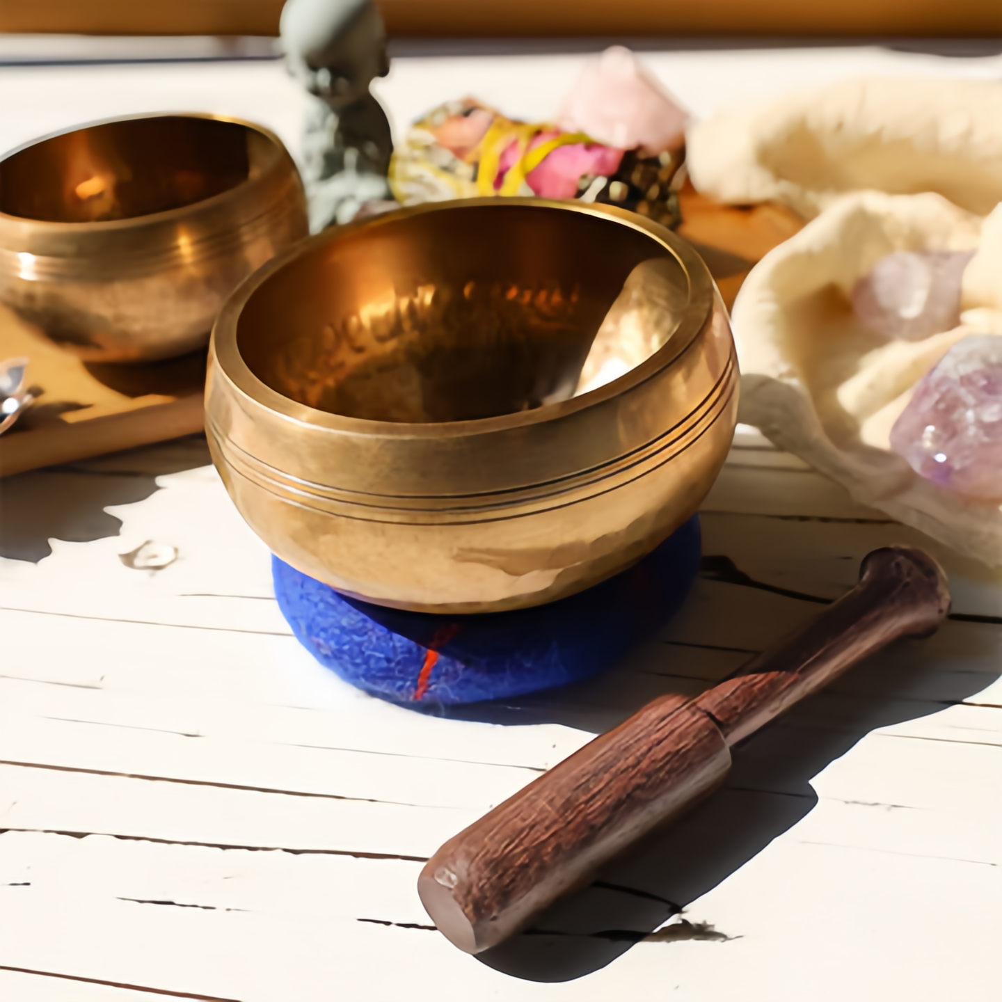 Handmade Authentic Tibetan Singing Bowl Set for Energy Healing & Mindfulness Meditation