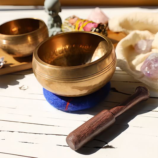 Handmade Authentic Tibetan Singing Bowl Set for Energy Healing & Mindfulness Meditation
