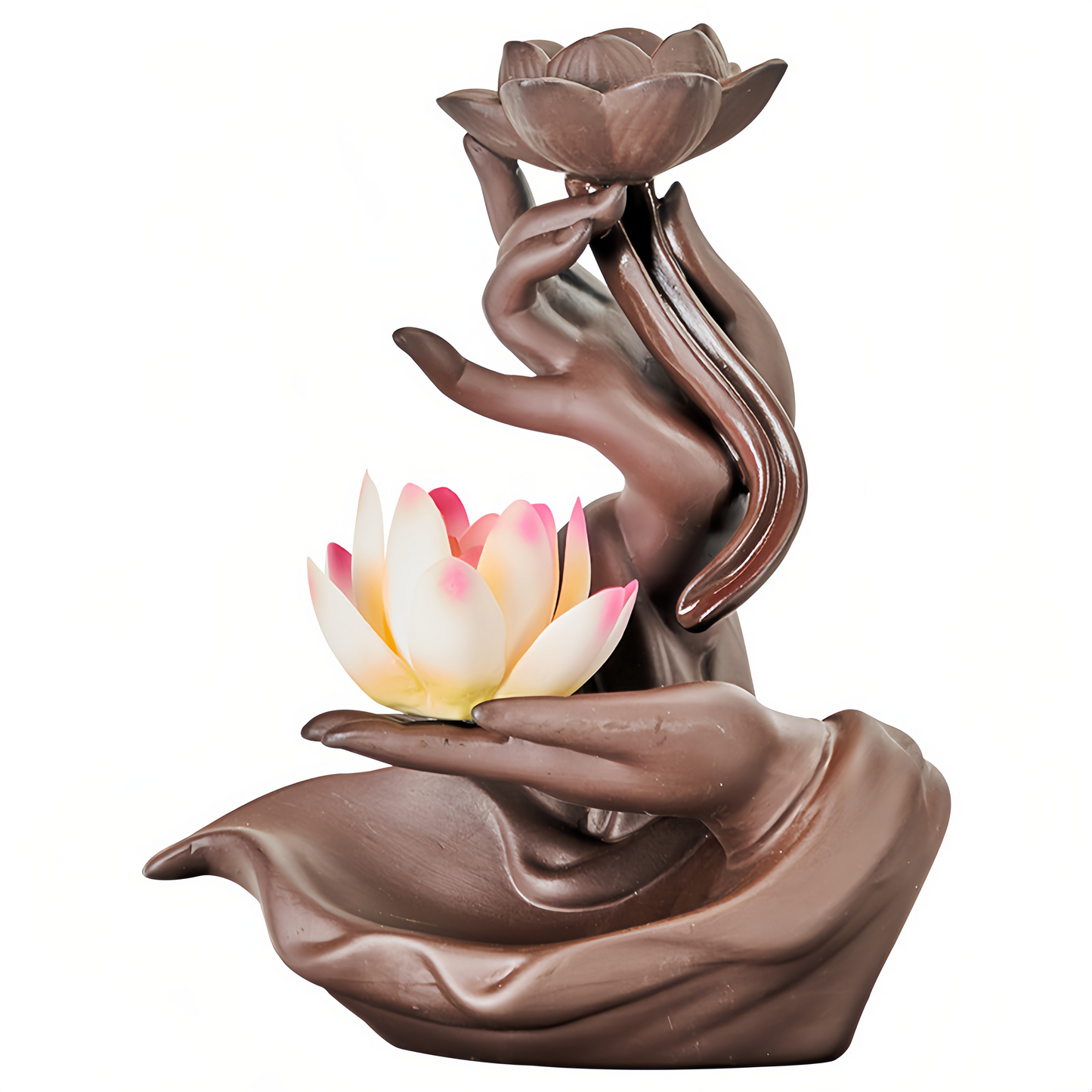 Handcrafted Lotus Buddha Citrus Aromatherapy Incense Burner - Eco-Friendly Zen Meditation Diffuser