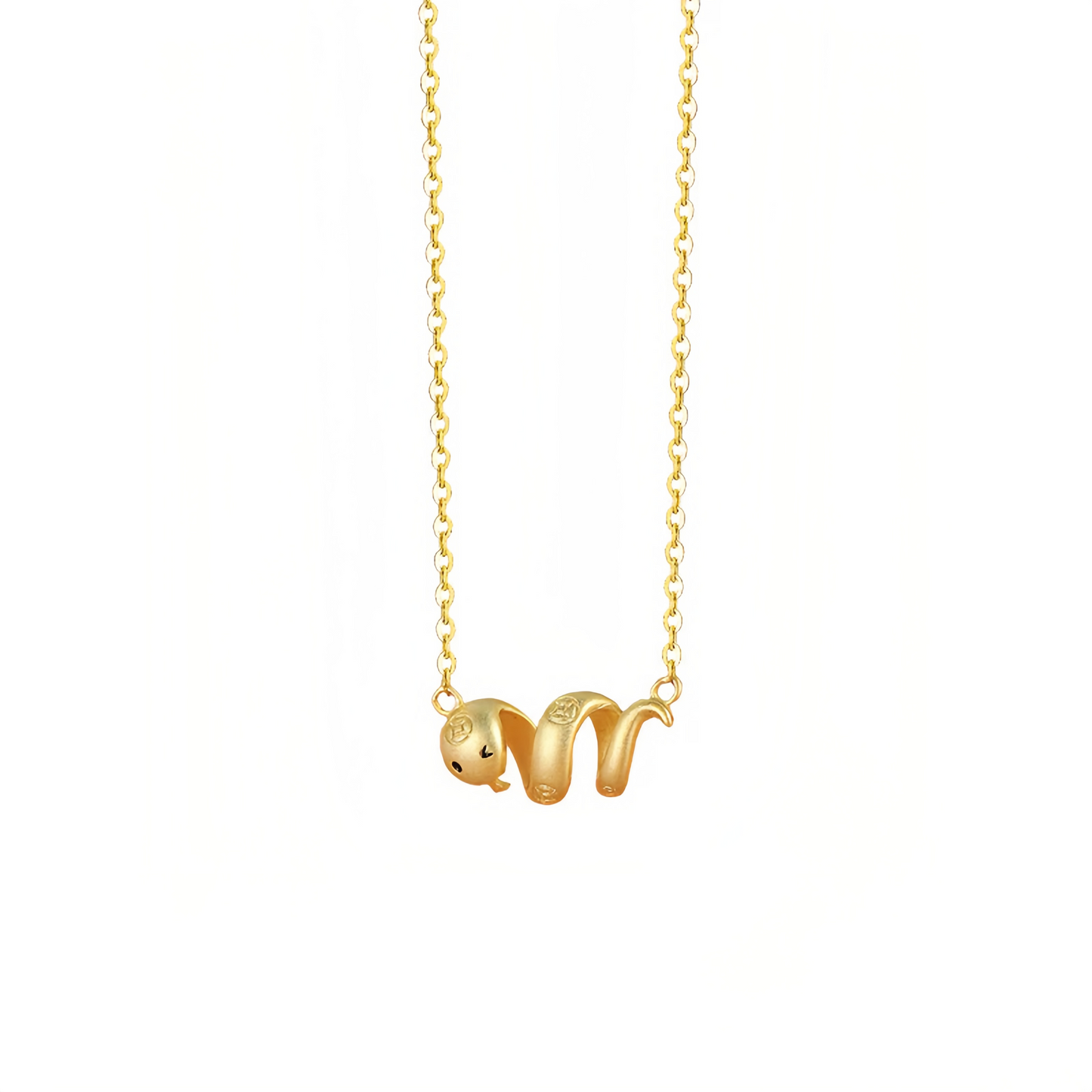 925 Sterling Silver Year Of The Snake Golden Snake Luck  Prosperous Bracelet Necklace Pendant