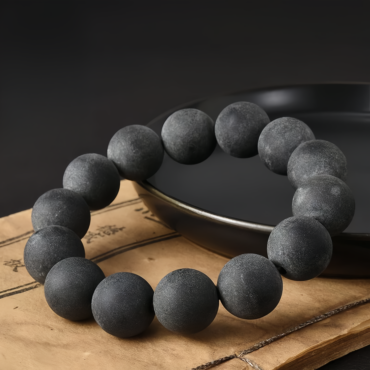 Natural Amber Medicinal Beads Agarwood Scented Buddhist Mala Bracelet