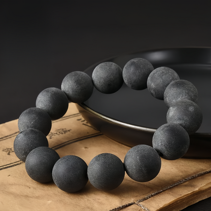 Natural Amber Medicinal Beads Agarwood Scented Buddhist Mala Bracelet