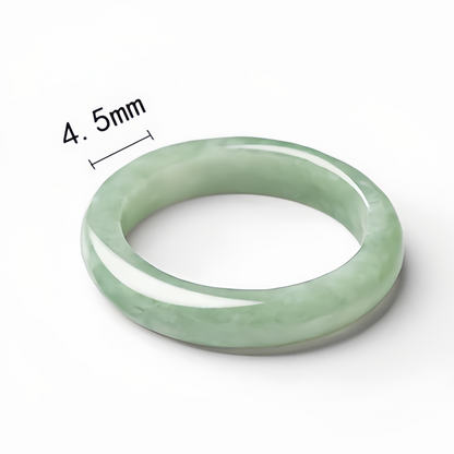 Natural Jade Wealth Ring Adjustable Feng Shui Jewelry - Handcrafted Gemstone Fengshui Ring for Women