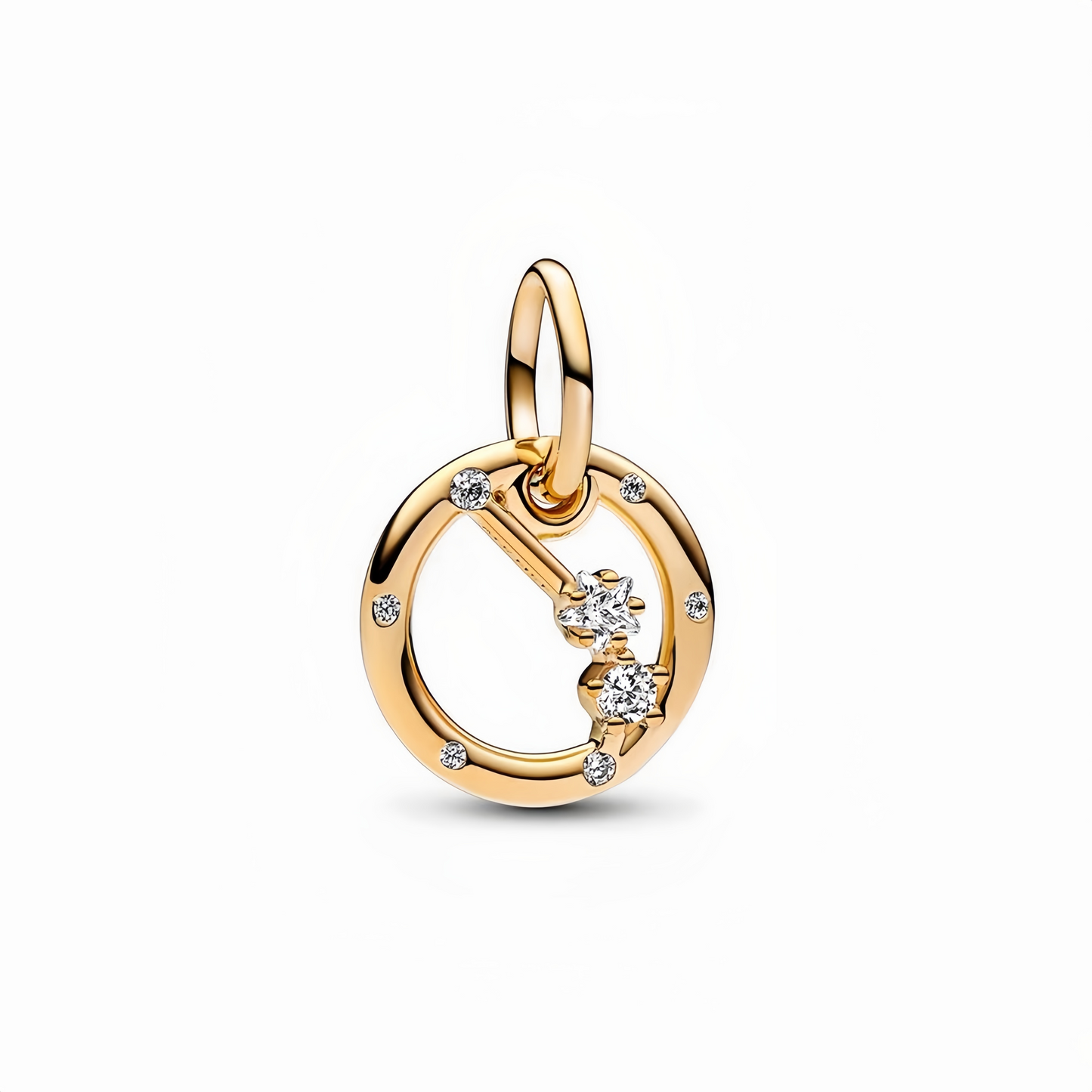 14K Gold-Plated Birthstone Constellations Zirconia Guardian Lucky Pendant Necklace