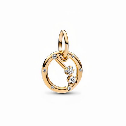 14K Gold-Plated Birthstone Constellations Zirconia Guardian Lucky Pendant Necklace