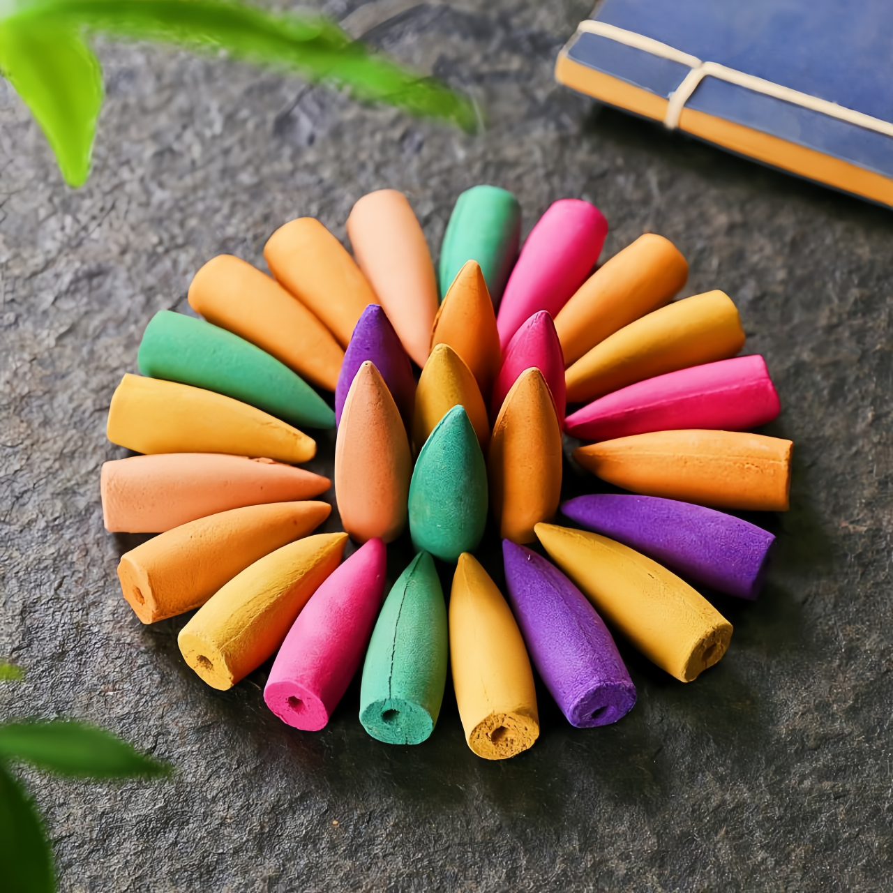Style Backflow Incense Cones - 30/60 Pack Mixed Aromas (Sandalwood/Amber/Lavender) for Meditation & Zen Home Decor Gifts