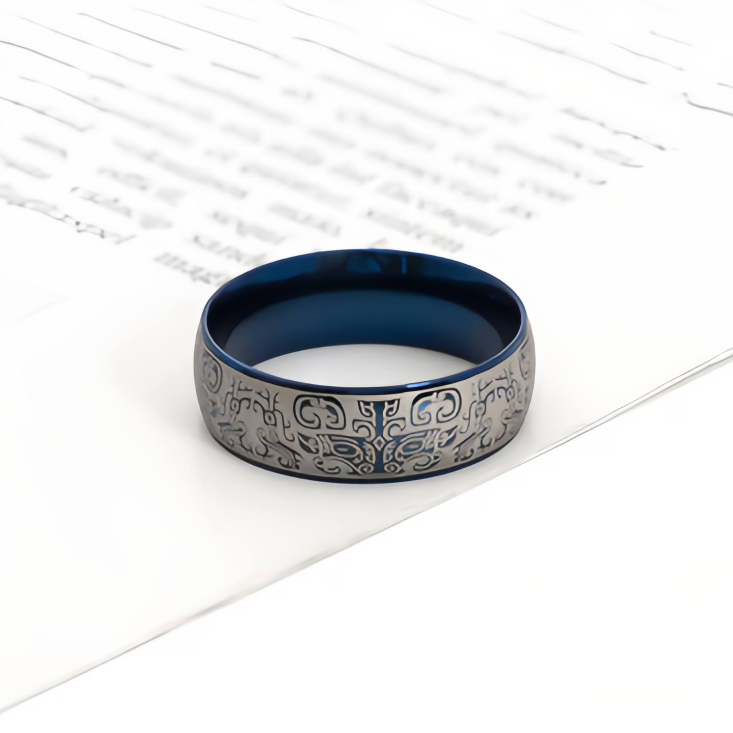 Lucky Mythological Creature Taotie Wealth Titanium Steel Ring